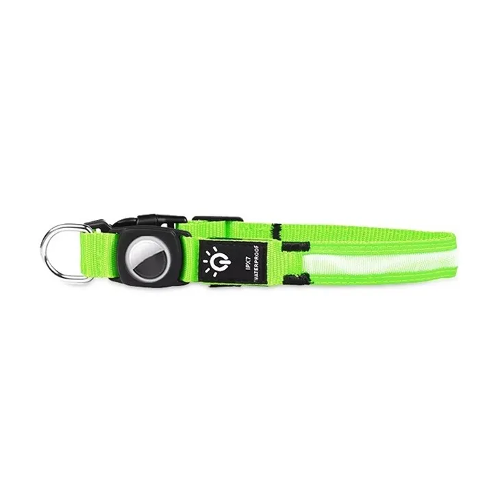 LED Dog Collar with Airtag Holder Waterproof 10