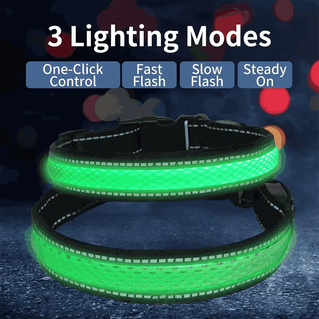 LED Dog Collar with USB Rechargeable 9 LED Dog Collar with USB Rechargeable 9